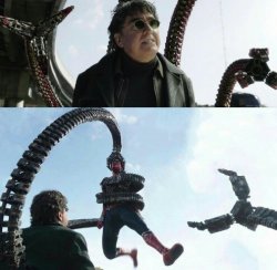 Doc ock vs spider-man Meme Template