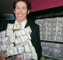 Joel Osteen with money Meme Template