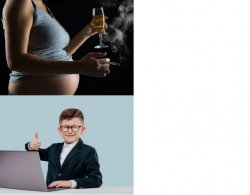 Smoking won't hurt my baby Meme Template