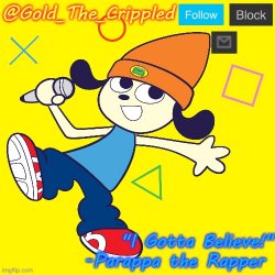 Gold's Parappa Announcement Meme Template