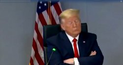 Trump, so boring he puts himself to sleep Meme Template
