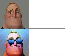 Ascended Mr. Incredible Meme Template