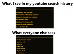 Youtube search history Meme Template