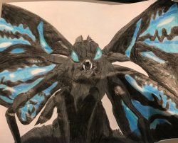 Angry Mothra Drawing Meme Template