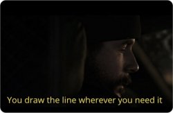 You draw the line wherever you need it Meme Template