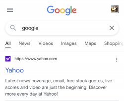 Google is yahoo Meme Template