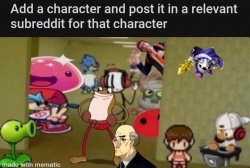Character Back rooms Meme Template