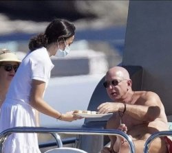 Jeff Bezos on his super yacht Meme Template