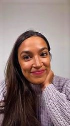 AOC smiling Meme Template