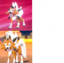 Lycanroc drake format Meme Template