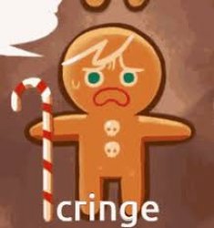 Cringe gingerbread man Meme Template