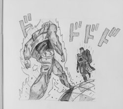 Dio vs Jotaro (drawing by Vaunce) Meme Template