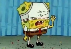 Spongebob underwear on head Meme Template