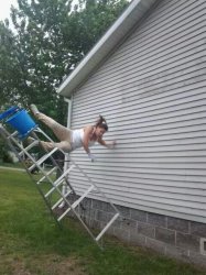 woman falling off a ladder Meme Template