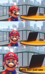 mario needs the unsee juice Meme Template