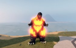 Kaiju Universe Burning Godzilla Meme Template