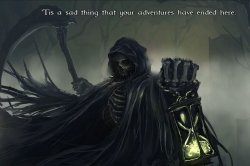 Grim Reaper Tis a sad thing that your adventures have ended Meme Template