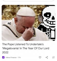 Pope and sans Meme Template