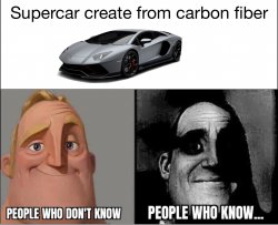 Supercar create from carbon fiber Meme Template
