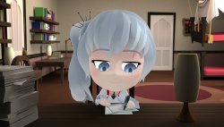 RWBY Chibi Weiss Writing Meme Template