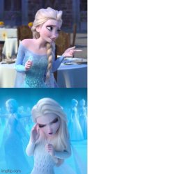 Elsa Hotline Bling Meme Template