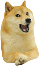 Doge laughing Meme Template