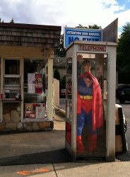 Superman Mannequin Phonebooth Meme Template