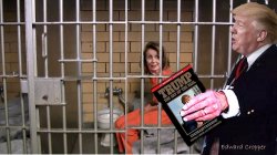 Trump visits Nancy Pelosi in prison Meme Template