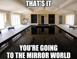 You're going to the mirror world Meme Template