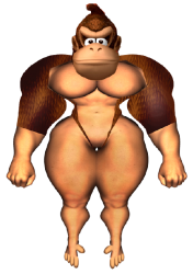 Donkey Kong thicc thighs transparent Meme Template