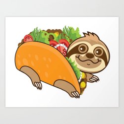 Taco sloth Meme Template