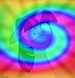 mlp twilight sparkle shocked with rainbow spiral Meme Template