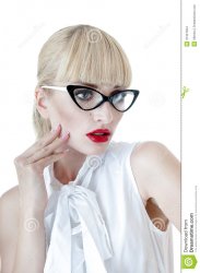 sexy girl wearing glasses Meme Template