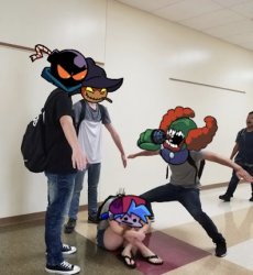 A-posing FNF threats Meme Template