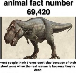 T-rex fact Meme Template