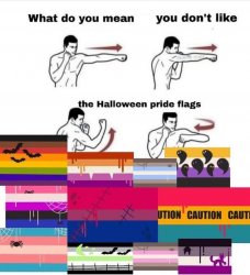 All hail the Halloween pride flags Meme Template