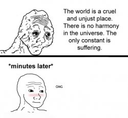 The world is a cruel and unjust place Meme Template