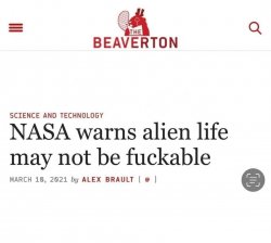 NASA warns alien life may not be fuckable Meme Template