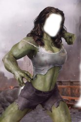 She-Hulk artwork png face cutout Meme Template