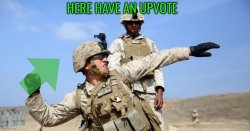 Upvote grenade Meme Template