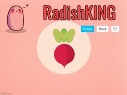 RadishKING announcement temp Meme Template