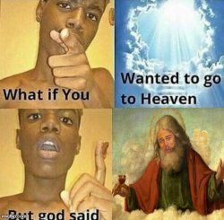 what if you wanted to go to heaven Meme Template