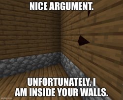 Nice Argument Minecraft Meme Template