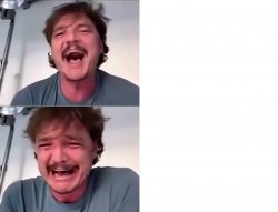 Pedro Pascal laughing and crying Meme Template