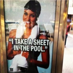 I take a sheet in the pool Meme Template