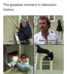 The greatest moment in television history Meme Template