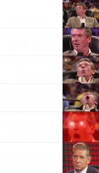 McMahon Tier 5, but he gets disappointed in the end Meme Template