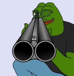 pepe double barrel Meme Template