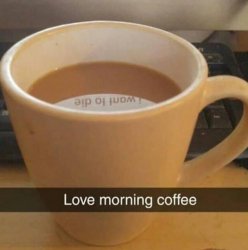 Love morning coffee Meme Template