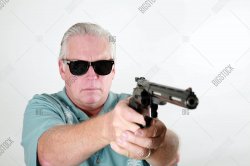 Old Man with Gun Meme Template
